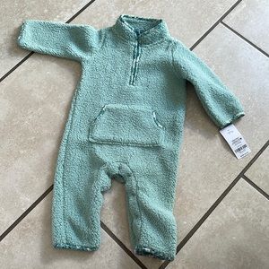 Girl’s 9 months warm, soft one piece coverall. New with tag